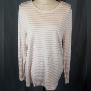 Time and Tru tunic, pink and white striped, size XL